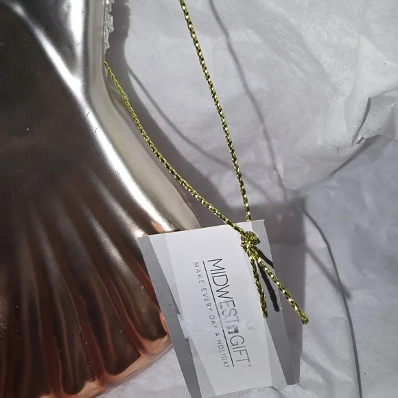 Iridescent Seashell Glass Christmas Ornament By Ganz - Picture 4 of 5